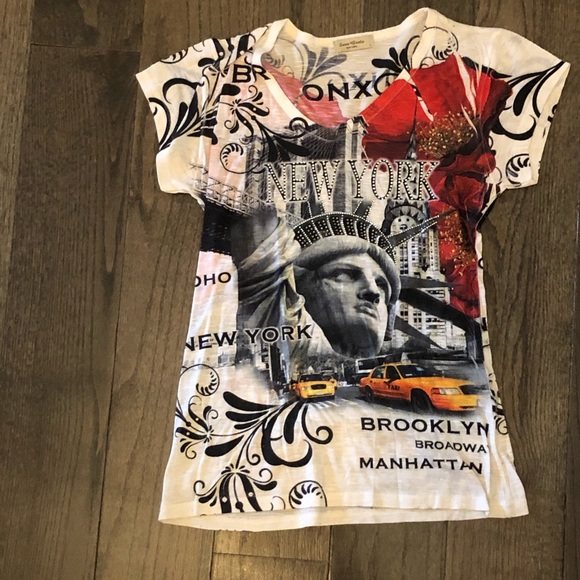 NYC Statue of Liberty Bling T-Shirt Size Large - Picture 3 of 9